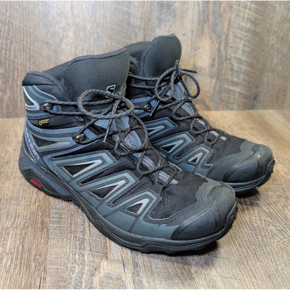 Salomon X Ultra 3 Mid Gore-Tex Walking Hiking Boots Men Size 9.5 Black Lace Up